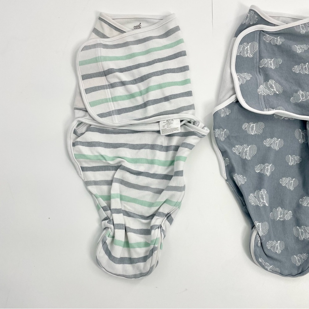 Aden + Anais Gender Neutral Swaddle Bundle (2) Soft easy baby sleep blanket 0-3‎ - Picture 7 of 15